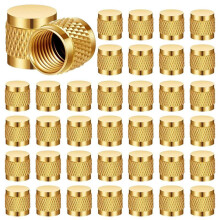300st 1/4 Flare Cap Rund Mässing Beslag Caps W/O Ring Cap HVAC Ventil Caps för Home Industrial Manufacturing Component