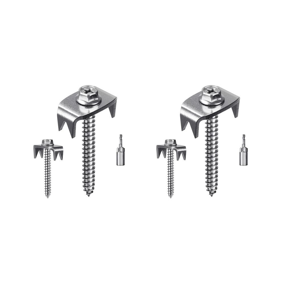 Semoic Fence Staples,Fence Nails For Softwood, Reusable Wire Fence Staples Screws For Mesh & Woven Fencing, 100Fence Fasteners