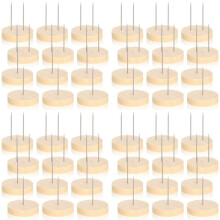 48 Pièces Support de Poupée au Crochet Support de Poupée en Feutre Animal Poupée Jouet Base en Bois Support Figurine D'Action Support
