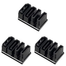 3 Pieza Doble 7 Pines Hembra A Doble 7 Pines Macho 180 Grados Adaptador en Ángulo Placa Base Adaptador para Escritorio SSD HDD