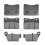 12x Motorcycle Front and Rear Brake Pads Sets for SYM MaxSym 400I 2011-2021 Max Sym 600I 2014-2017 MaxSym TL500 4