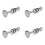 4X Bocchino Tromba Bocca Strength Trainer Argento per Sassofono Corno Trombone Tuba Accessori 1