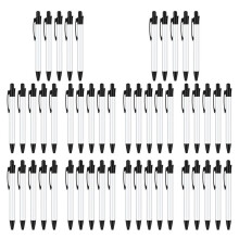 50X Sublimeringspenna Blank med Krympfolie Värmeöverföringspenna Sublimeringkulspetspenna Gör det Själv Kontorsmateriel för Skola