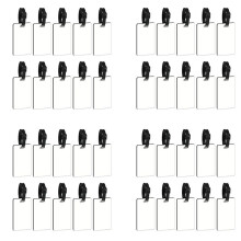40PCS Sublimation Blank Luggage Tags Blank Travel Bag Baggage Tags with Strap Double Sided Suitcase Label Tag
