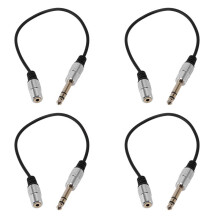 4piezas 1/4 Pulgada A 3.5Mm Cable Adaptador Estéreo 6.35Mm Trs Macho A 3.5Mm Hembra Cuarto Pulgada Cable de Conector Aux Conversor de Jack de
