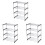 3X Stackable Small Shoe Rack, Entryway, Hallway and Closet Space Saving Storage and Organization (4-Tier, Black) 1