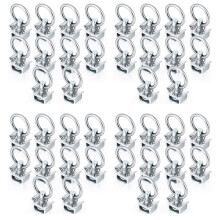 40Pcs Single Stud Fitting L Track 4,000LB Capacity with Stainless Steel Round Ring Aluminum Keeper Cargo Control