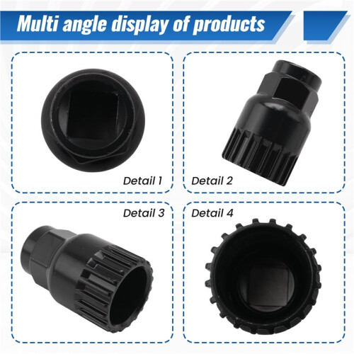Bicycle 20 Teeth Bottom Bracket Remover Puller Tool Black for Mountain Bike Bicycle Repair Tools 1