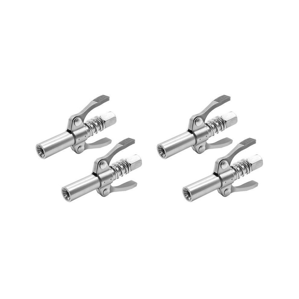 4Pcs Double Handle Grease Nipple Coupler Double Handle Quick Lock Release Grease Ends Couplers Compatible Grease Fitting 4712573834284