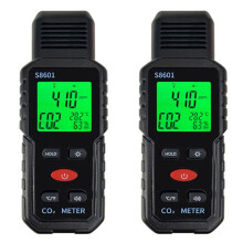 2X 3 in 1 CO2 Meter Air Quality Monitor Handheld 5000Ppm CO2 Monitor Measurement Carbon Dioxide / Detector S8601