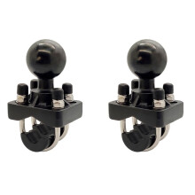 2X Double U-Bolt Motorcycle Bike Handlebar Rail Mount Base with 1.5 Inch for Camera for for