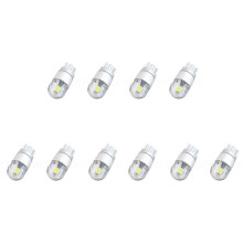 10 Unidades W5W T10 2 SMD 3030 Bombillas LED Super Brillante para el Exterior del Automovil Bombilla de Luces de Circulacion Diurna Luz de