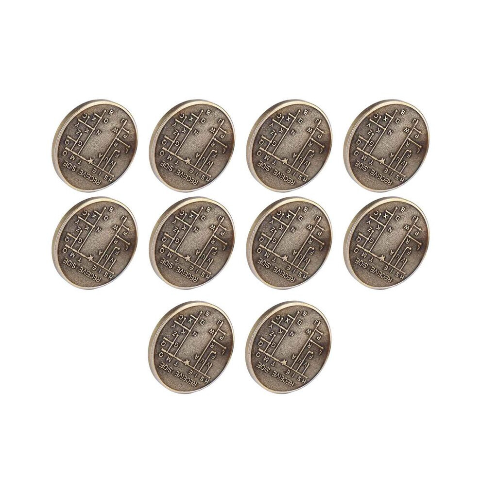 Brecantia 10X Cw Morse Code Commemorative Coins Cw Training Coin Morse Code Training Coin For Novice Radio Enthusiasts