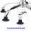 Office Chair Glides and Wheel Stoppers, Replacement Fixed Casters 4/5/6 Pack, Black, Floor Safe 3