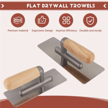 6 Pieces Stainless Steel Venetian Plaster Trowel, Paint & Plaster Trowel Sets Paint Plastering Finishing Hand Tools