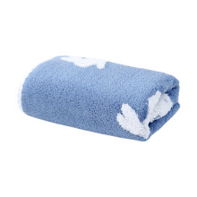 Easter Towels - 13.78"X29.53" Cozy Super Soft Rabbits Coral Towels for Bathroom - Blue