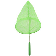 5X Outdoor Catching Catching Butterfly Net Fishing Net Bag Stainless Steel Telescopic Fishing Net Tool-Green