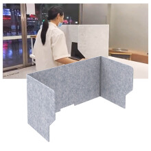 Office Desk Divider, Desktop Privacy Screen, Sound Dampening Freestanding Panel for Classroom