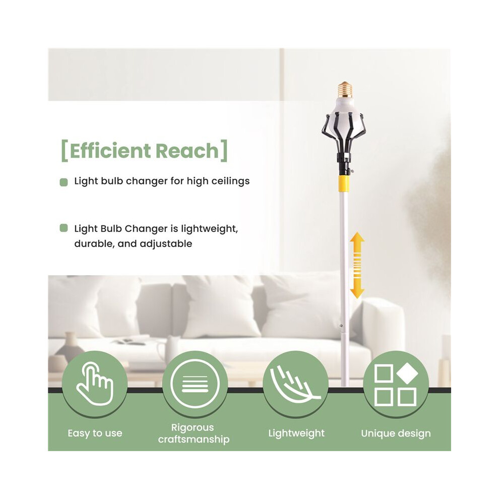 2 Set High Ceiling Light Bulb Changer, Light Bulb Changer, Assembled Light Bulb Extension Rod 4713645762627