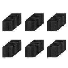 72 Pcs Black Acoustic Panels Soundproofing Foam Acoustic Tiles Studio Foam Sound Wedges 2.5 x 30 x 30cm