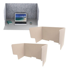 LIGUOYI 2 Pieces Desk Privacy Panel, Colors, Acoustic Sound Absorbing Freestanding