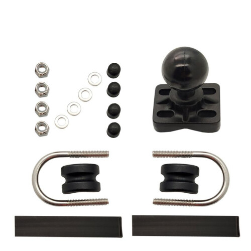 2X Base de Montagem em Trilho de Guiador para Motocicleta com Parafuso Duplo em U com Esfera de 1,5 Polegadas para Câmera  para  para 1