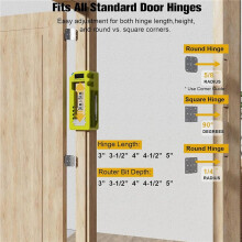 2X Türscharnierlehre, Türscharnierfräse, Scharnierinstallationssatz, Türscharnierfrässchablone für 3- Bis 5-Zoll-Scharniere