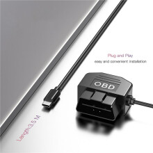 4X Dashcam-OBD-Hardwire-Kit, Dashcam-USB-Typ-C-Hardwire-Kit mit OBD-Stromkabel für Dashcam 12-24V Bis 5V/3A
