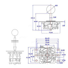 3X Arcade Joystick Controller Joystick Joystick con Scheda A Circuito 5P Pin Senza Joystick Luminoso Console di Gioco Maniglia I