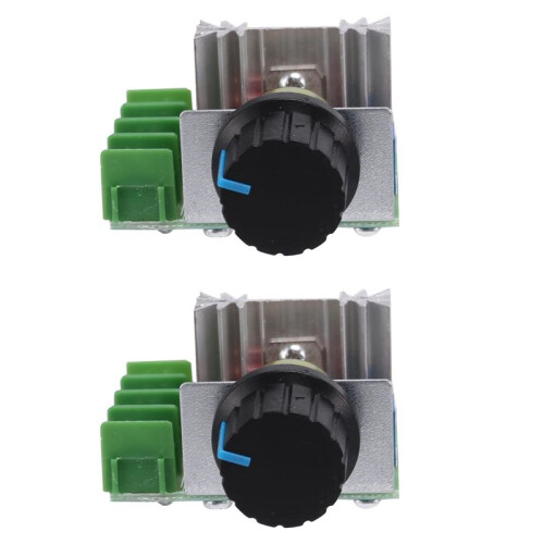 6 Pcs Speed Controller for AC Motor AC 220V 2000W Thyristor Motor Speed Control Adjustable Power Controller 2