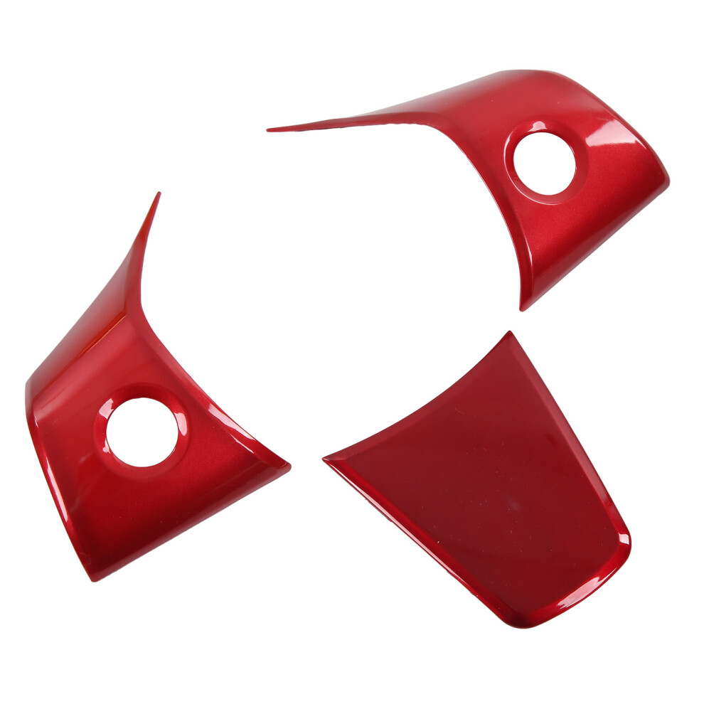 Steering Wheel Cover Trim For Tesla 3/Y 2017Â2022, 3Pcs Set Red 5051376124666