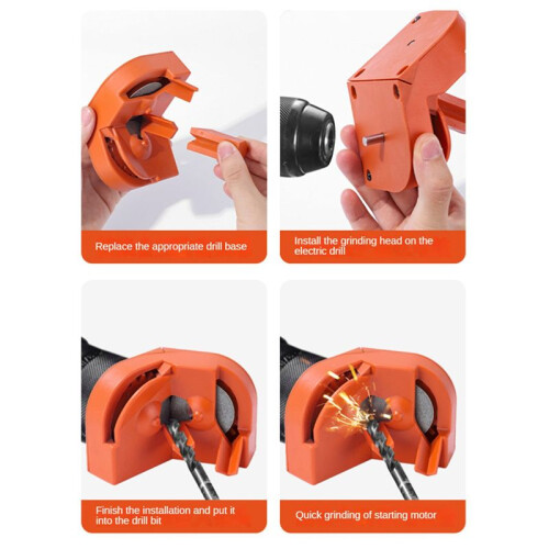 3X Multipurpose Drill Bit Grinding Sharpener Wear-Resistant Diamond Grinding for Impact Electric Drill 2
