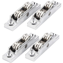 Heavy Duty Sliding Door and Window Roller, Double Groove Pulley 50mm x 60mm, 45kg Load, 4 Pack