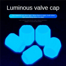 40 Pcs Glow Valve Cap Fluorescent Bleu Glow Automobile Moto VéLo Roue Pneu Moyeu Bouchon Lumineux DéCoration