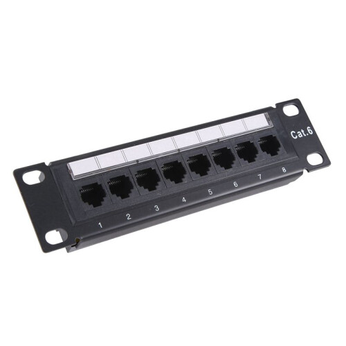 3X CAT6 8  Patch Panel Rack Network 6.89 Inch 1U Rack Mount with RJ45 Socket for Household Distribution Frame 2