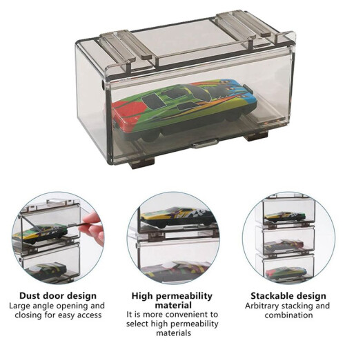 20Pcs Clear Acrylic Display Case for Car Mold, Wheels Car Model Display Case Scale Wheel Display Case A