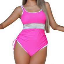 Women's Tummy Control Swimsuits, One Piece Swimsuit,-rose red M
