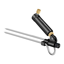 Rod Holder with Ground Stake for Secure Placement-black gold