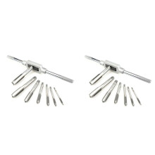 2X 8 in One Tap Tool Set Thread Metric Machine Hand Screw Thread Plug Taps Set