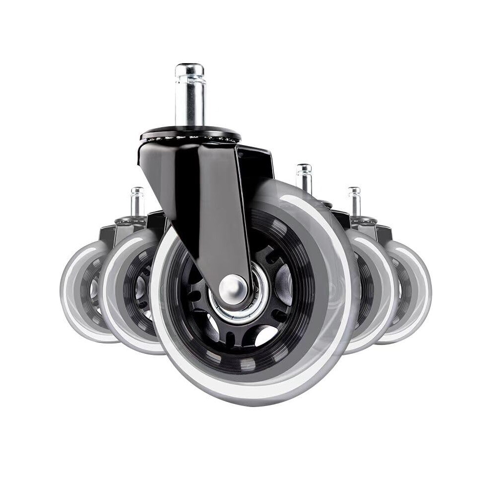 Office Chair Wheels Replacement For Carpet And Hardwood Floors, 3Inch, Set Of 5, Heavyduty Casters For All Floors 9092120955651