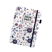 2026 Work Life Planner Travel Journal-Plain white flower s