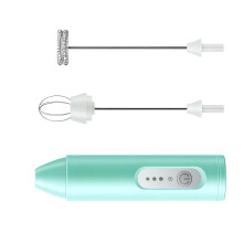 Portable Rechargeable Electric Milk Frother Foam Maker-Green