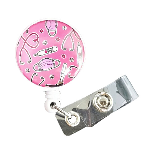 Rotating Retractable Badge Reels Colorful Petal Design-type 2