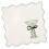Washable Table Mat Embroidered Scalloped Edges Square-30cm 1