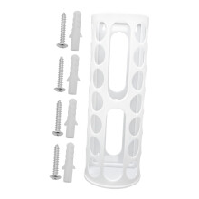 Vinyl Roll Holder and Plastic Bag Dispenser for Cricut HTV, Wall Mount Countertop Rack, White