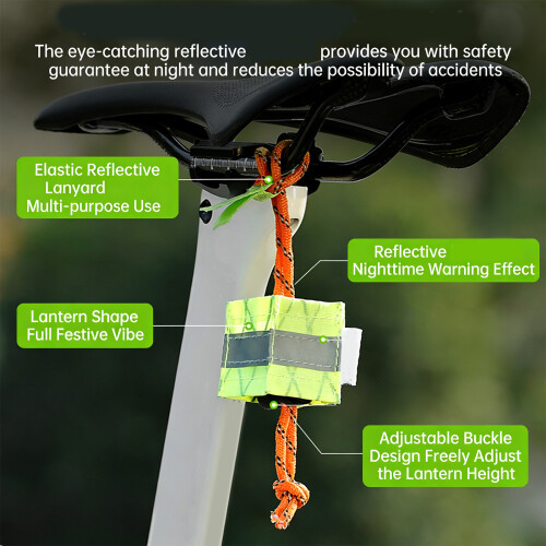 Hanging Ornaments Streamers Safety Tail Light Hanging-Green 1