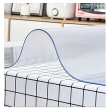 PVC Table Protector 1.0/1.5mm Waterproof Oilproof Plastic Desk Cover for Kitchen Dining Table
