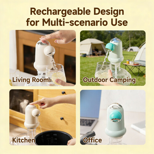 Automatic Water Pump Portable Drink Dispenser USB-Light Green 2