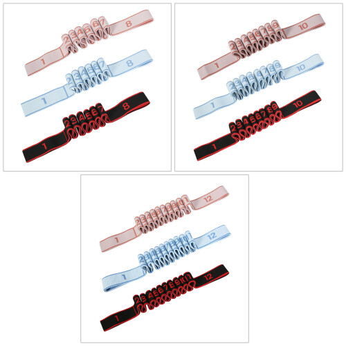 Bande de résistance multifonctionnelle,-8 grilles et 3 couleurs 2