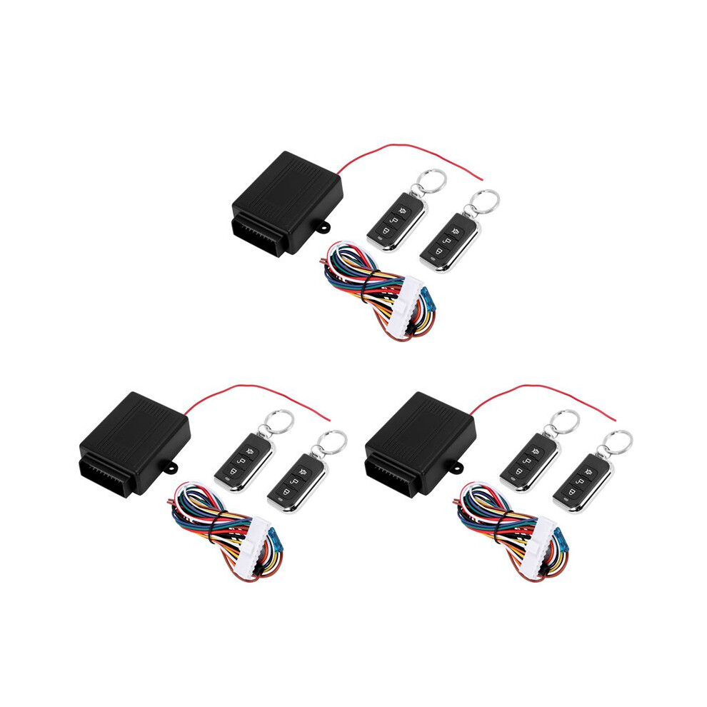 3X 12V Car Alarm Systems Remote Central Kit Door Lock Vehicle Keyless Entry System Central Locking With Remote Control 4712439325840